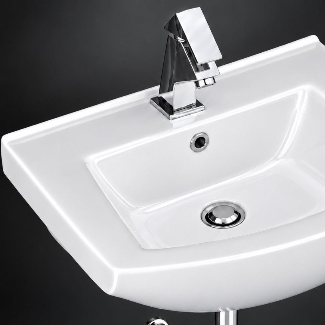 SILVER Wall Hung Basin Wash Basin - My Home Studio